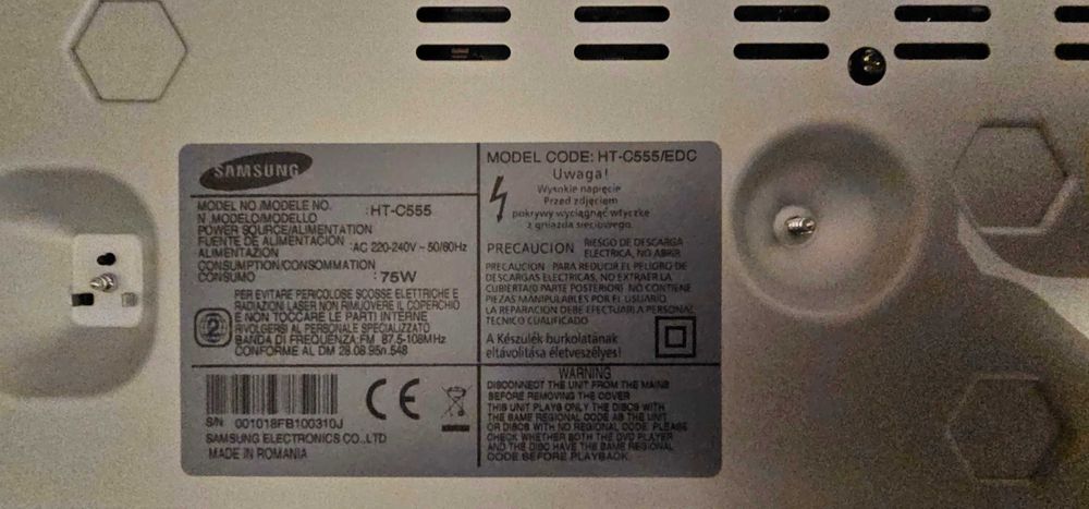 Sistem Home Cinema Samsung 5.1 HT-C555 + Transmitator Wireless