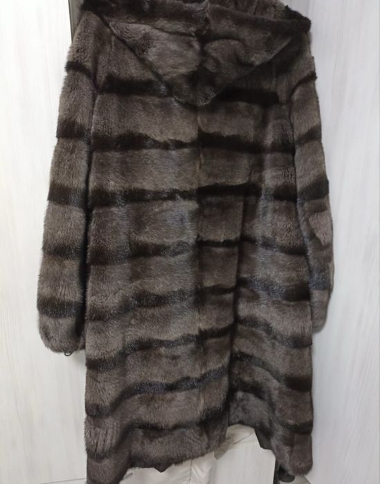 Шуба норковый с капишоном