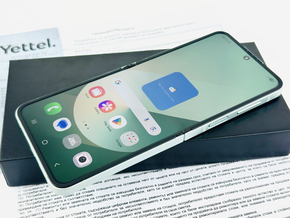 KATO НОВ! Samsung Galaxy Z Flip 6 5G 256GB 12RAM Mint 3г. Гаранция!
