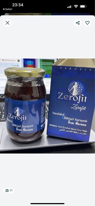 Zerofit Asal Turkiya maxsuloti