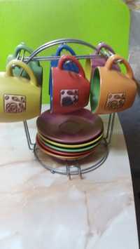 Цветные кофейные ( 50мл) чашечки керамические
