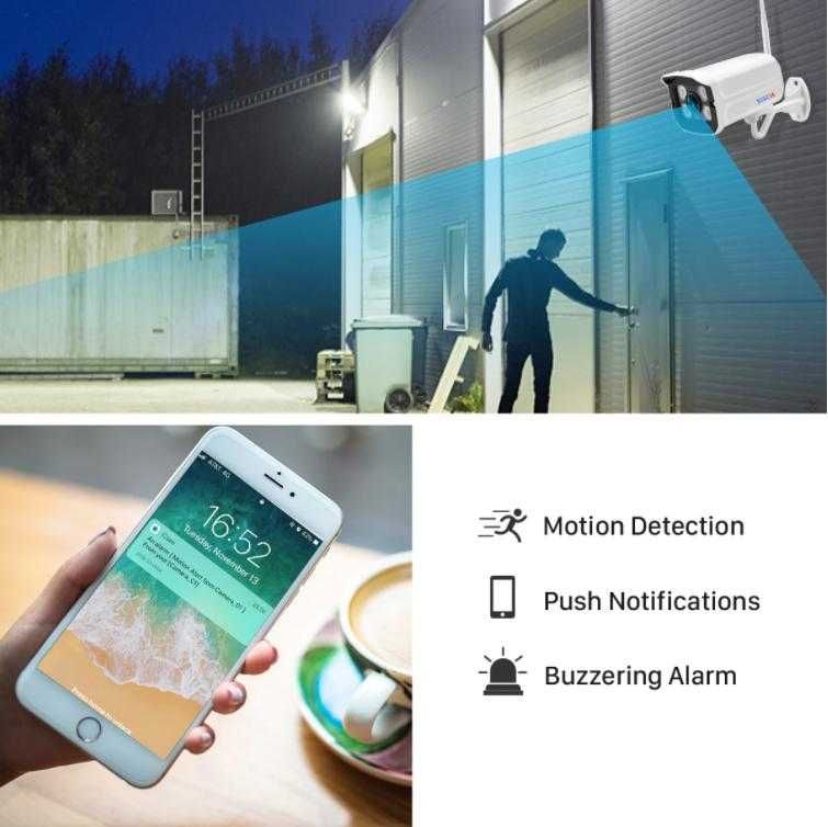 Бебефон Метална Водоустойчива Безжична IP Камера Смартфон Наблюдение