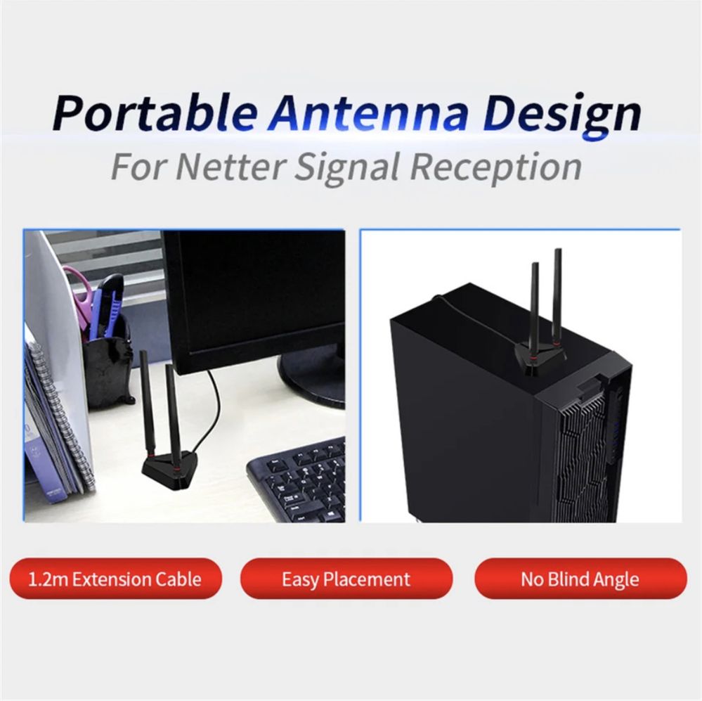 Antene wifi 6-7 Adaptor AX210/BE200…/Router/Desktop