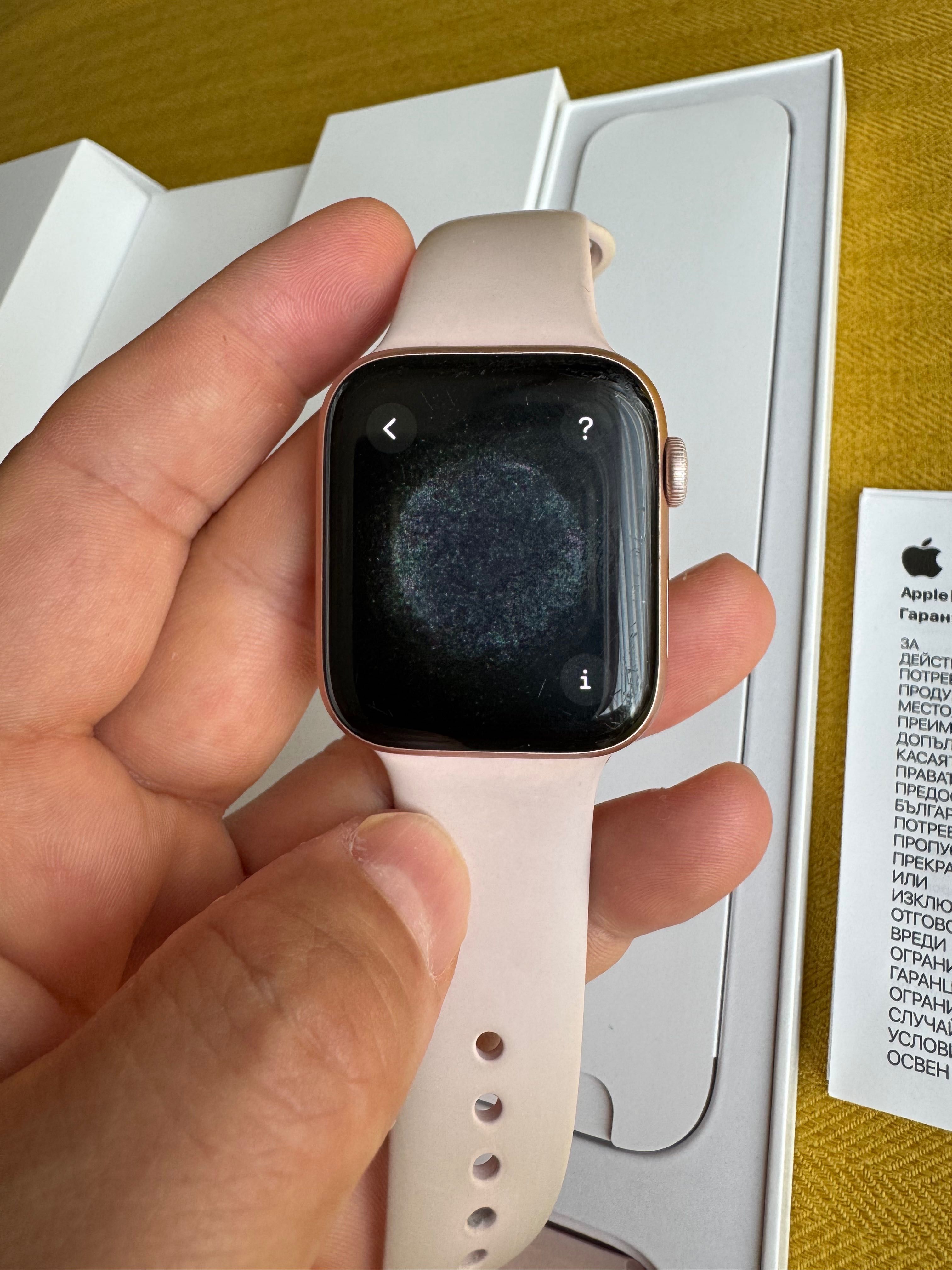 Apple iWatch 6th 44mm rose gold M00E3BS/A пълен комплект с документи