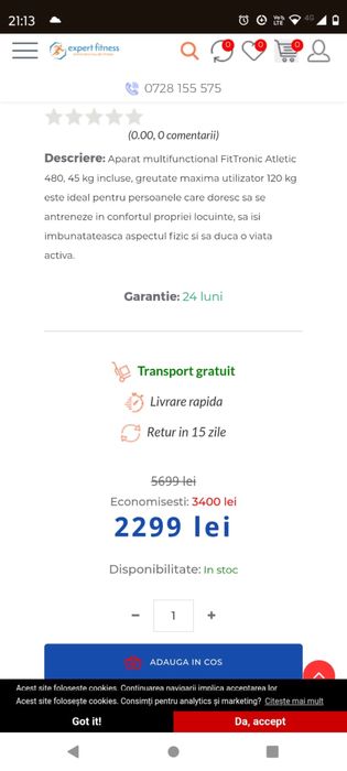 Vand aparat fitness multifunctional