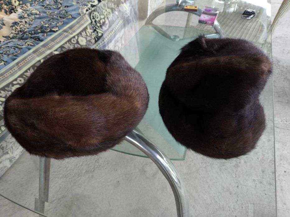 Женские норковые шапки цельные