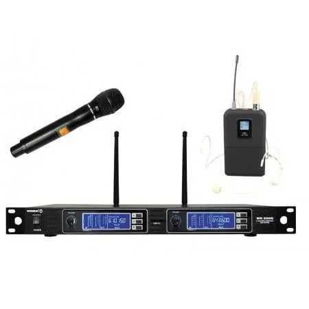 Set Microfon Wireless + Lavaliera, Display LCD, WVNGR WG-8833
