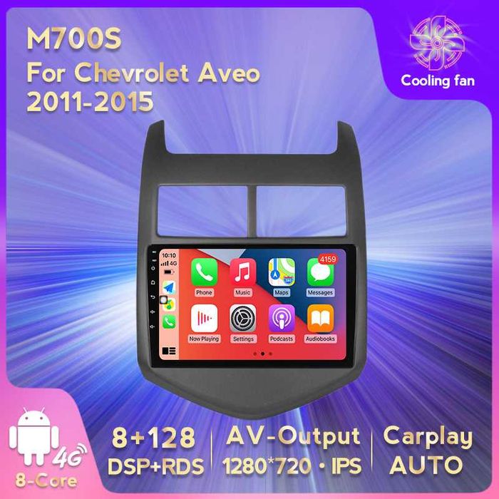 Navigatie Android 14 Chevrolet Aveo 2010-2015 4 Gb Waze CarPlay CAMERA