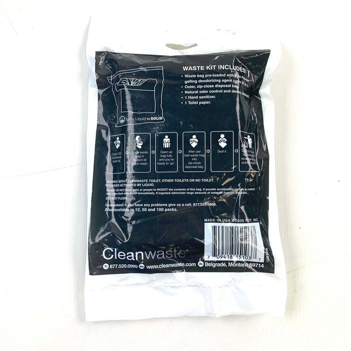 Saci de toaletă Cleanwaste Wag, Kit de toaletă portabil Set 7 bucati.