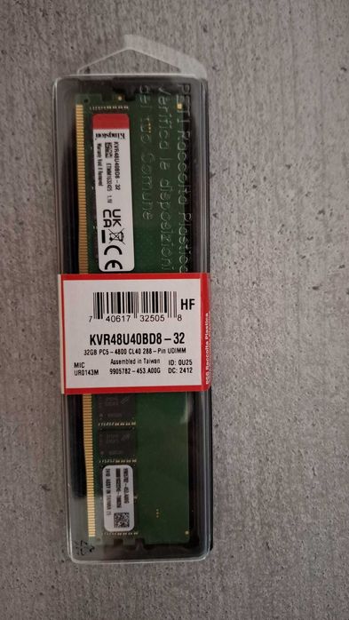 Memorie DDR5 Kingston 32GB 4800MHz CL40 – NOI
