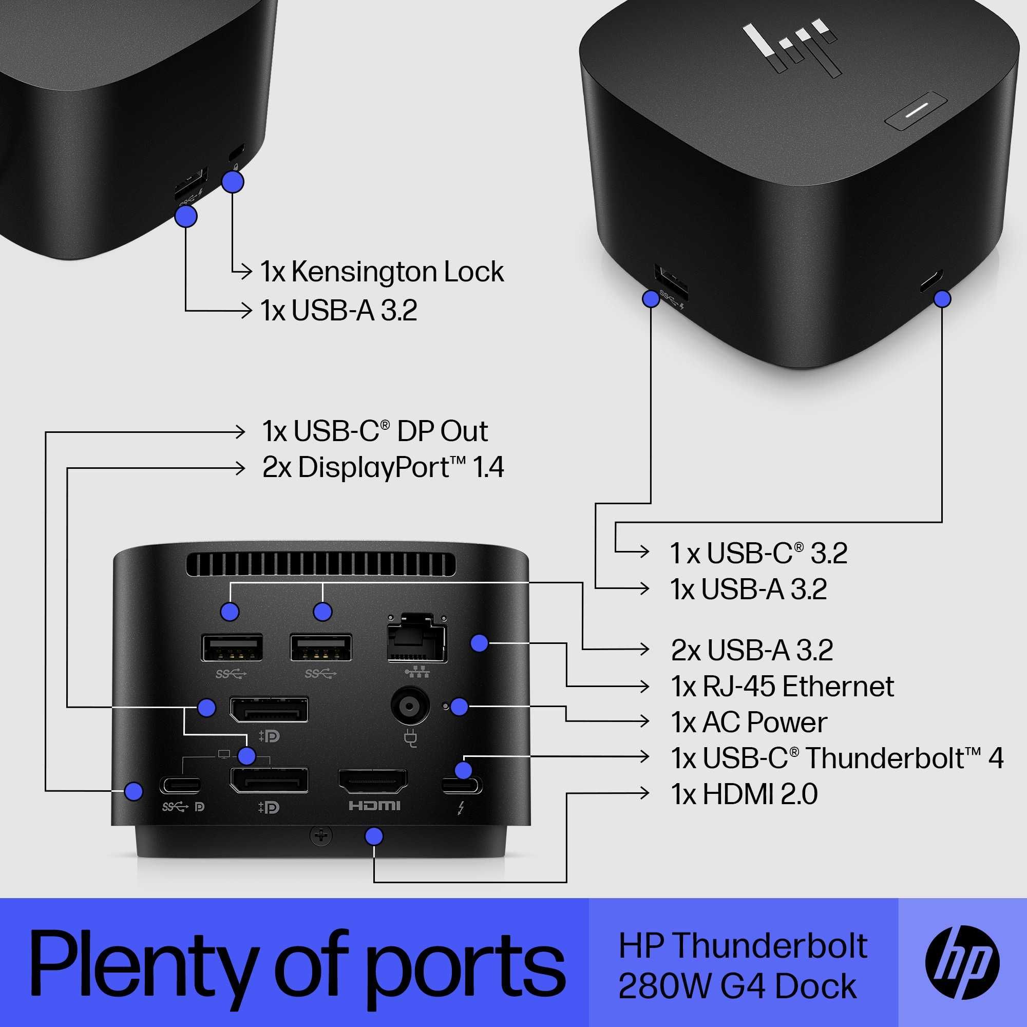 HP 4J0G4AA#ABB Thunderbolt™ 4 Laptop Docking Station