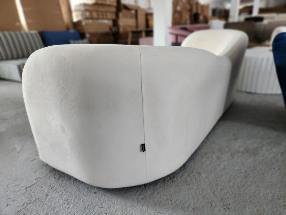 NOU Canapea catifea "VELTADA", curbată