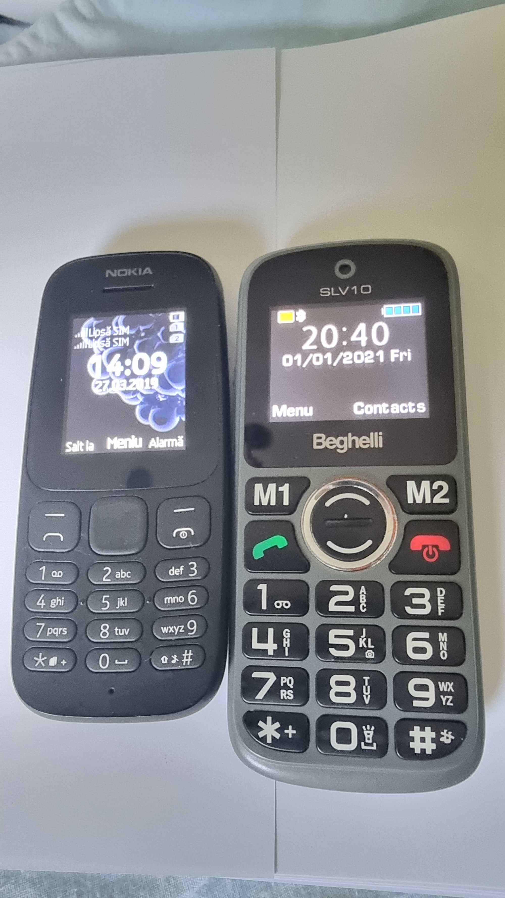 Telefoane cu taste seniori Nokia Alcatel Beghelli noi neblocate