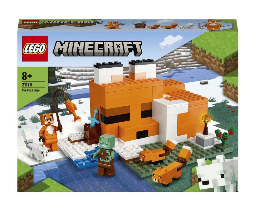 LEGO® Minecraft - Лисичето леговище 21178, 193 части , Лего майнкрафт