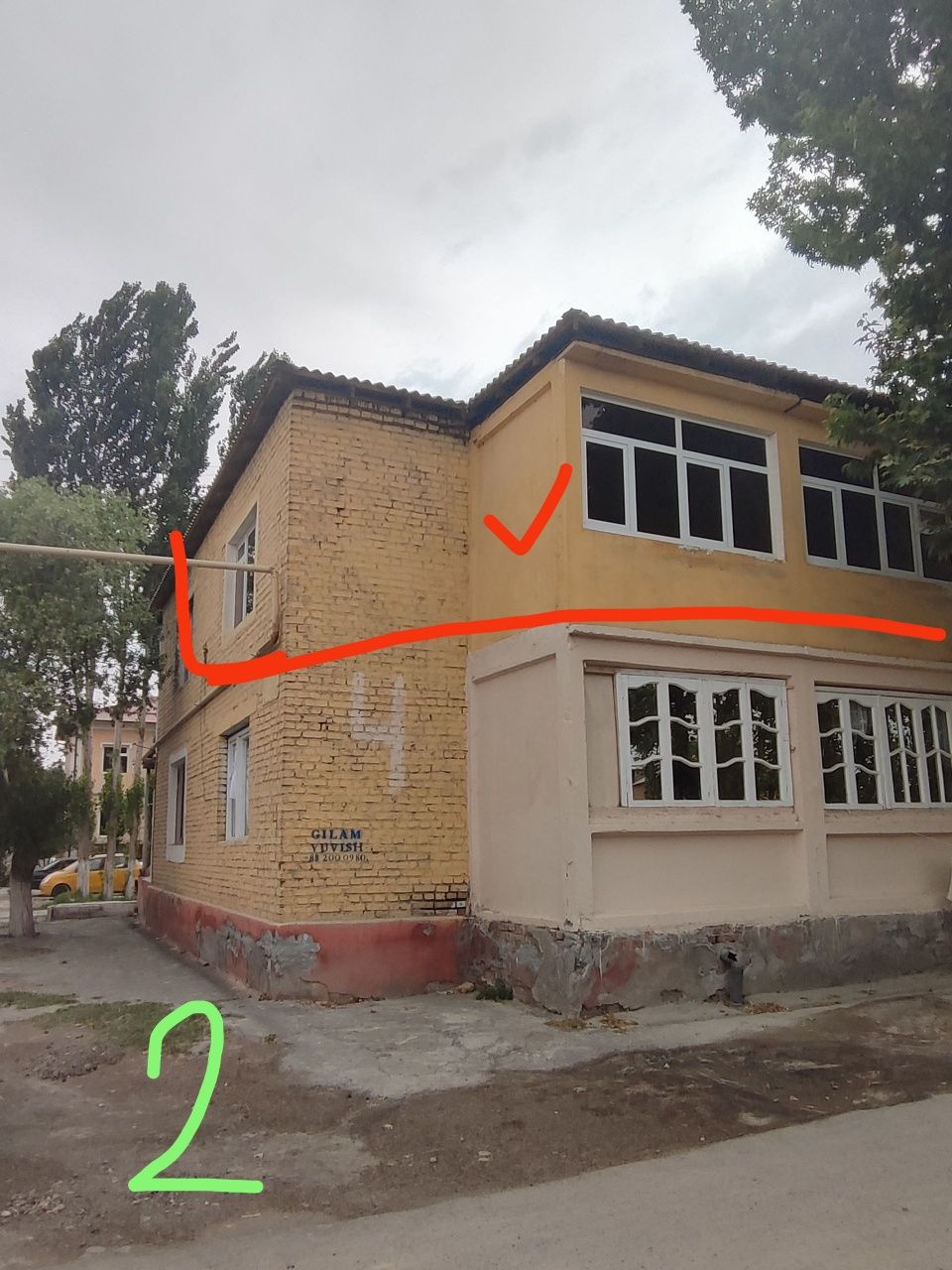 2/2/1x  kvartira, zudlik bilan, Dangara