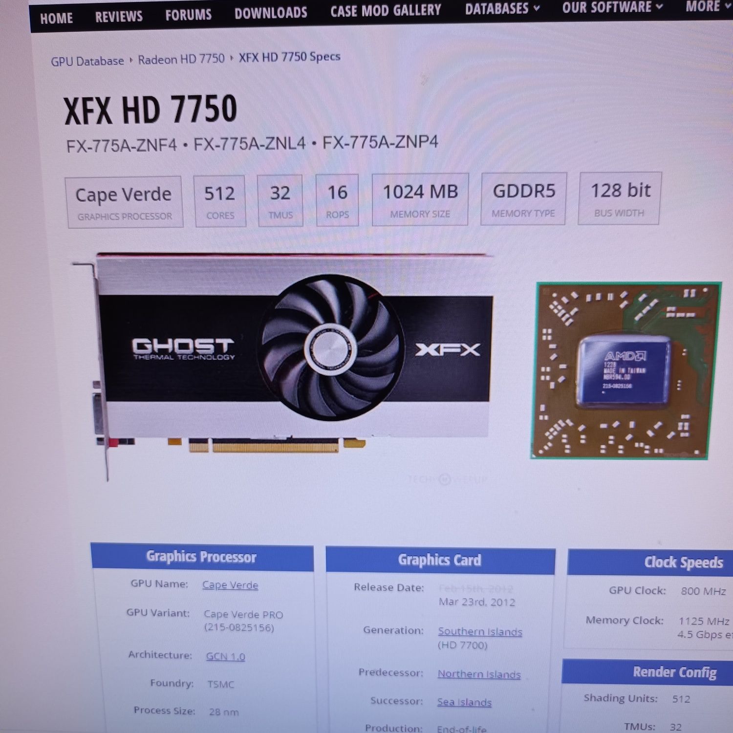 placă video AMD XFX HD 7750  GHOST , 1GB,  GDDR5