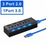HUB разветвитель USB 3.0. Качественный!!! (4 порта). Алматы.