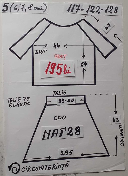 Costum popular pentru copii 6-7-8-9 ani