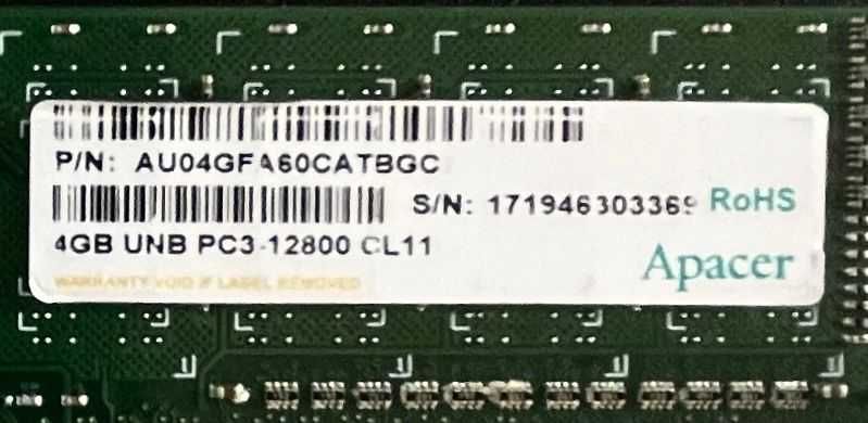 Оперативная память Apacer DDR-3 DIMM 4Gb