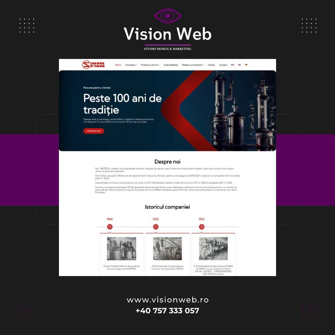 Creare site de prezentare / Creare magazin online - Vision Web