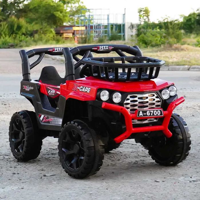 Masinuta electrica 4x4, pentru 2-4 ani, CAPE-X,100W, 12V,scaun tapitat