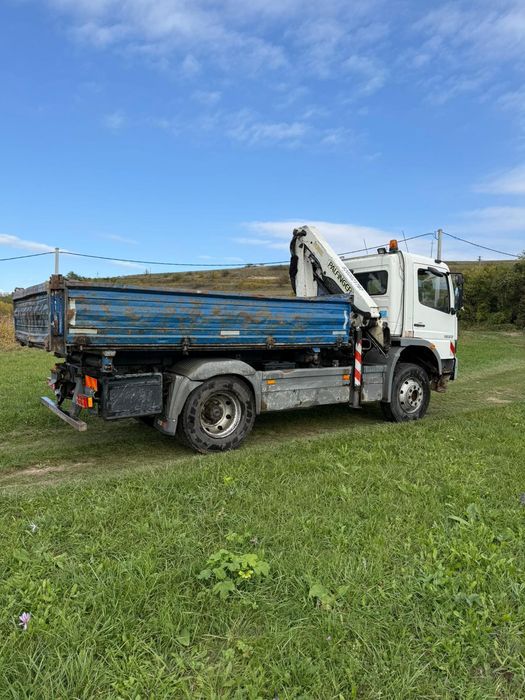Mercedes Atego basculabil cu macara 15.23 4x4
