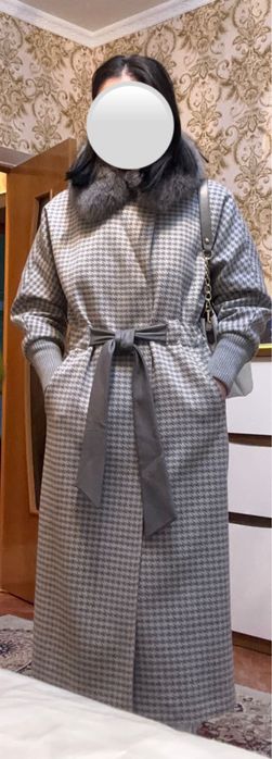 Пальто қыстық, жағасы бар