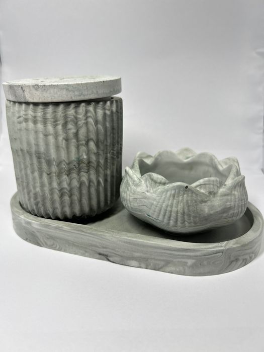 Set ceramică lumânare parfumată Handmade