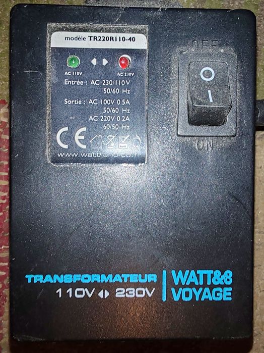 Transformator 220 V - 110 V, invertor 12  V 220 V,