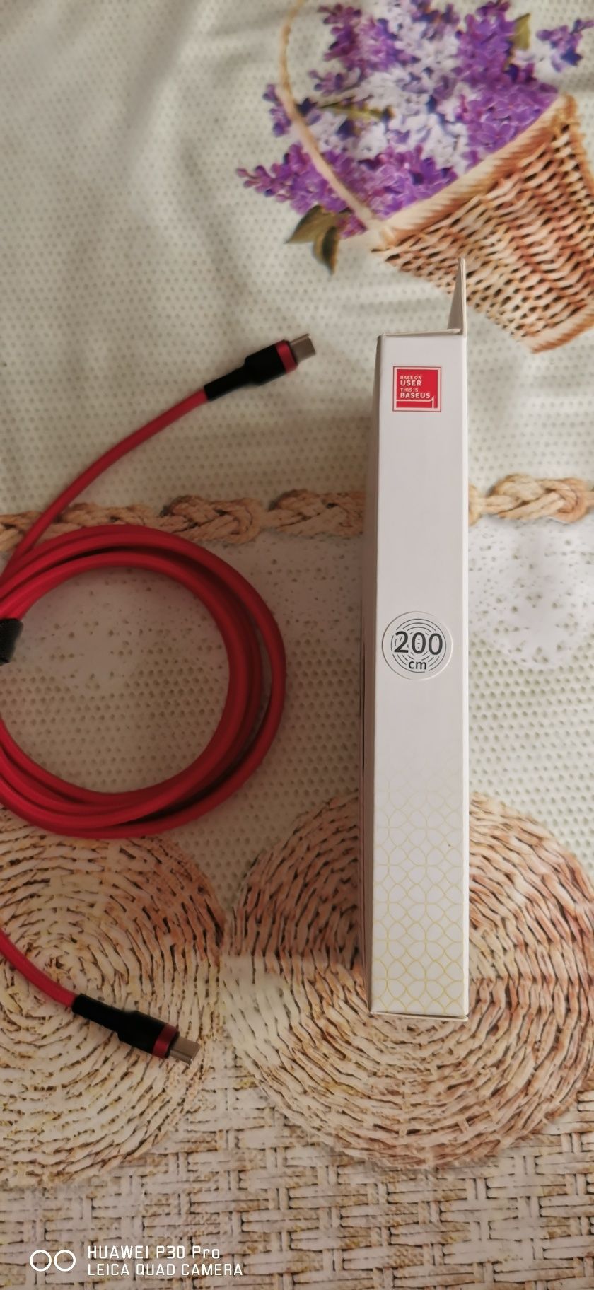 Cablu de încărcare Baseus USB c USB c 2 m Roșu
