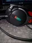 Căști gaming Marvo - HG9065, negru/rosu