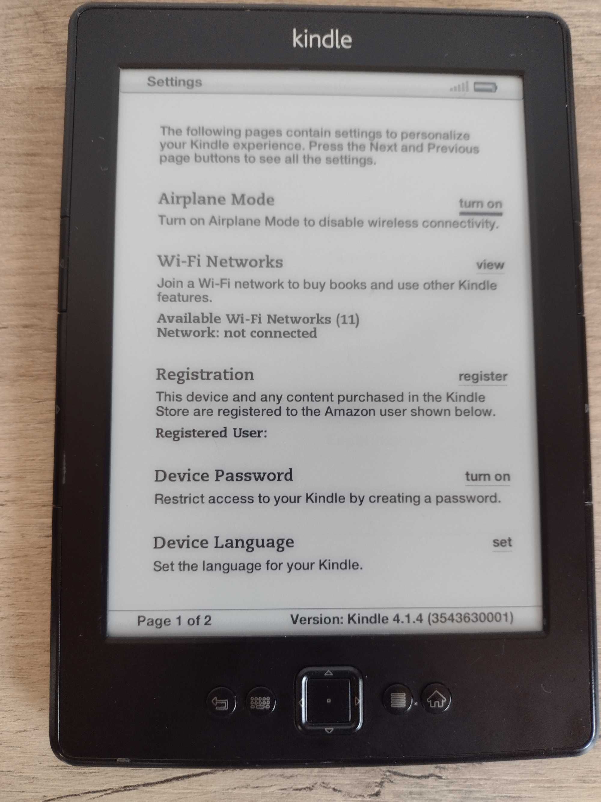 Amazon Kindle 4gen D01100