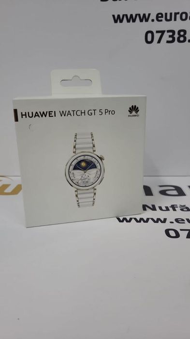 Smartwatch Huawei Watch GT 5 Pro, 42MM, Auriu, Alb -N-