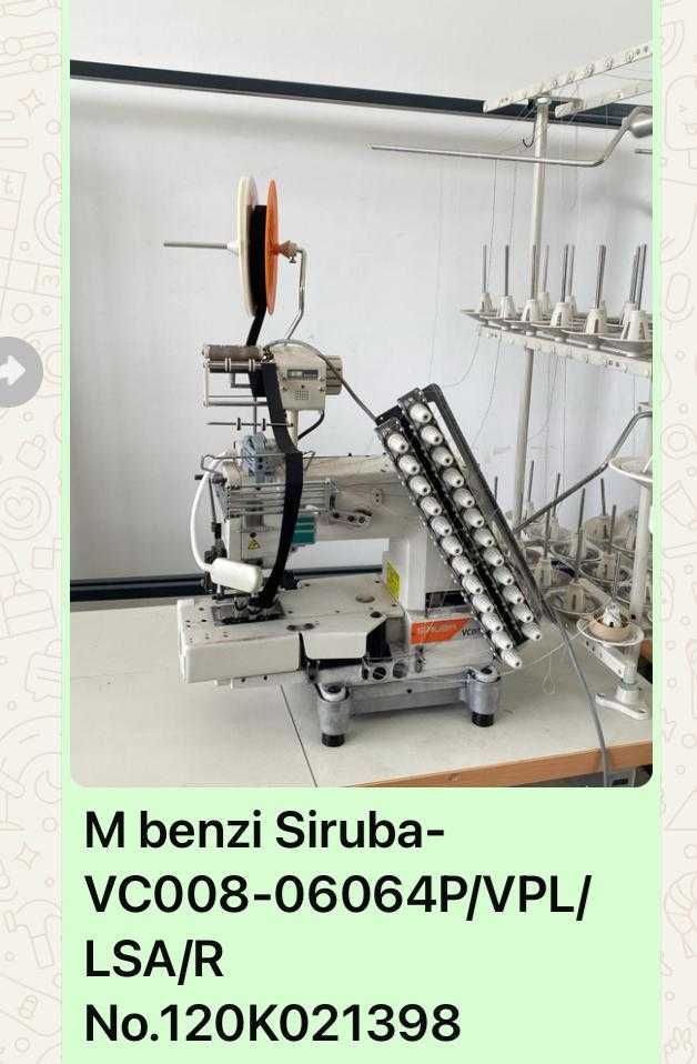 Vand masini de cusut industriale, marca SIRUBA.