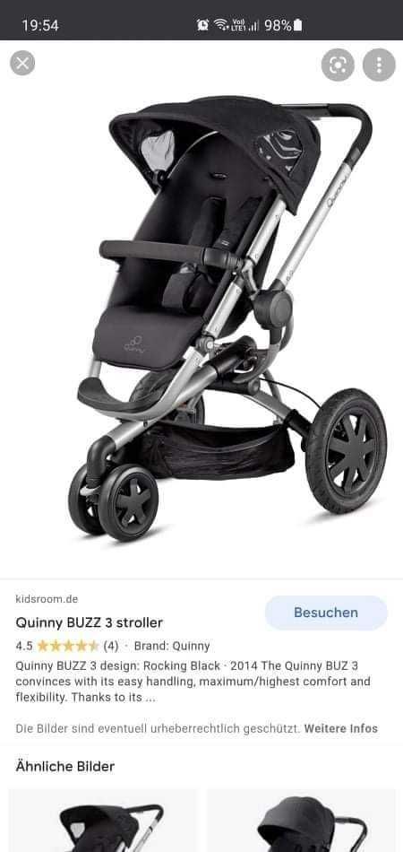 Carucior Quinny 3in1  +patut lemn in 3 trepte