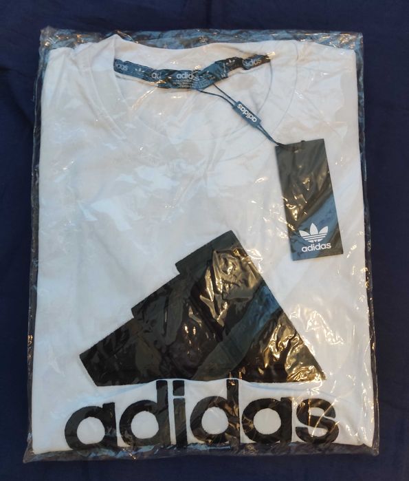 Мъжка оригинална бяла тениска Адидас Adidas размер М НОВА