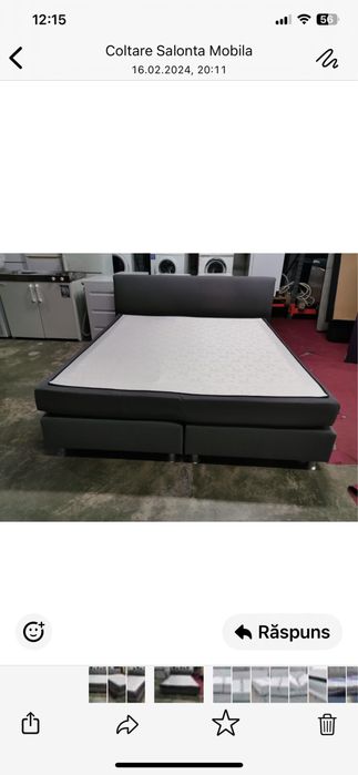 Vand pat dormitor 1,80/200  cu telecomanda