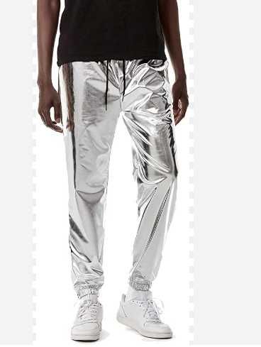 Matton Pantaloni de sport pentru bărbați, metalic, strălucitori S