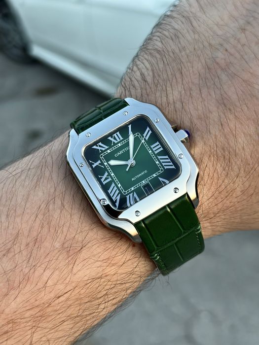 Ceas cartier santos mediu green