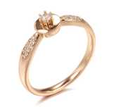 GR18,inel placat aur 14k, stil logodna, zirconiu alb,superb