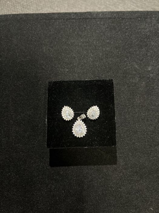 Set de argint, format din cercei si pandantiv- Sevda