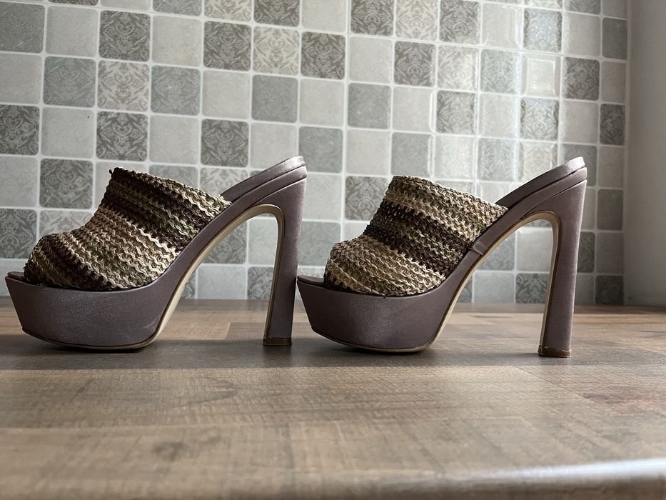 Saboti Vera Pelle Bugiarda Made in Italy, cu platforma