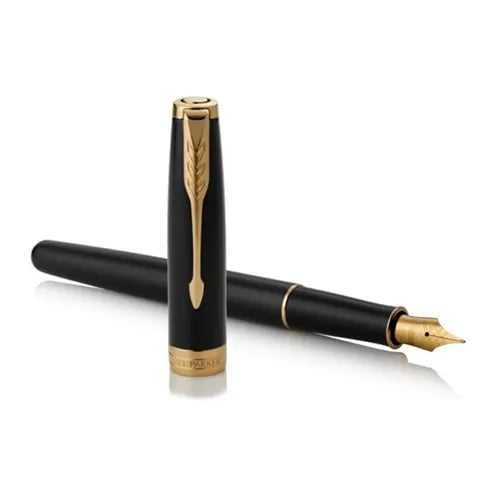 Комплект Parker Sonnet Black GT – Химикалка и Писалка, 23К Злато