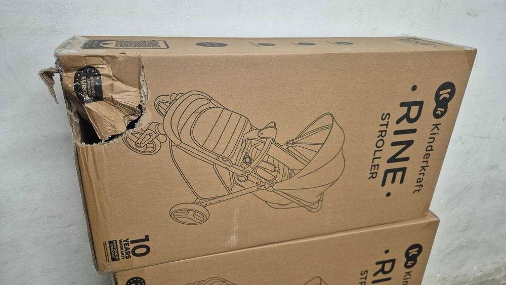 Бебешка количка Kinderkraft RINE сива с нарушена опаковка