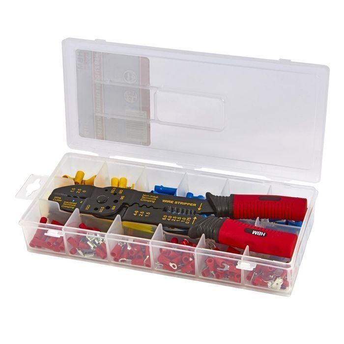 Set cleste pentru sertizat si papuci electrici 271 piese