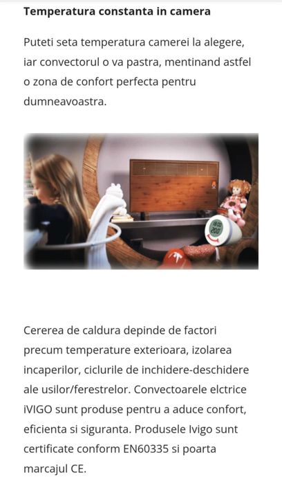 convector / calorifer electric cu termostat