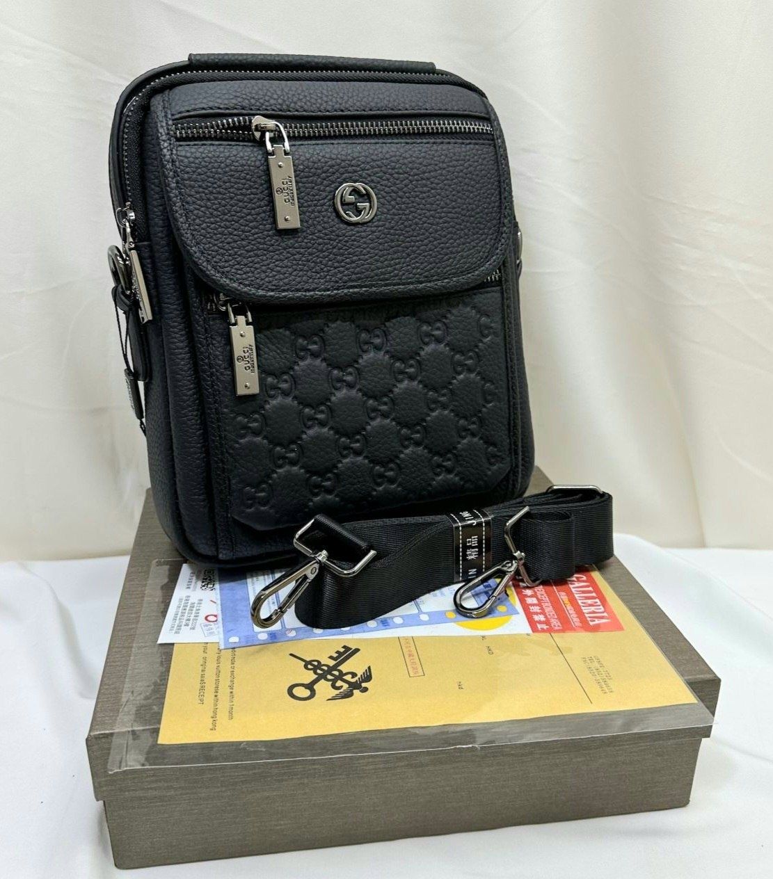 Мужской кошелек барсетка сумка Gucci material press koja  8012-1 No:13