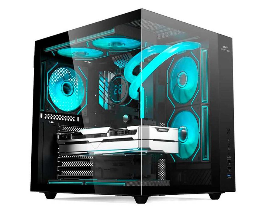 Компьютерный корпус Wintek Cube Pro V909-B TG Черный  1x 120 мм вентил