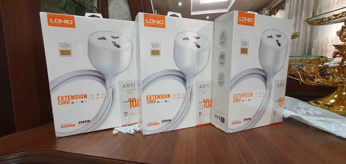 Сетевой удлинитель Ldnio SC1017 |2500W, 10A, 5m EU Plug|