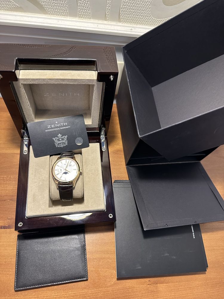 Часовник Лунна фаза Zenith Captain Moonphase Златен Зенит 18 карата